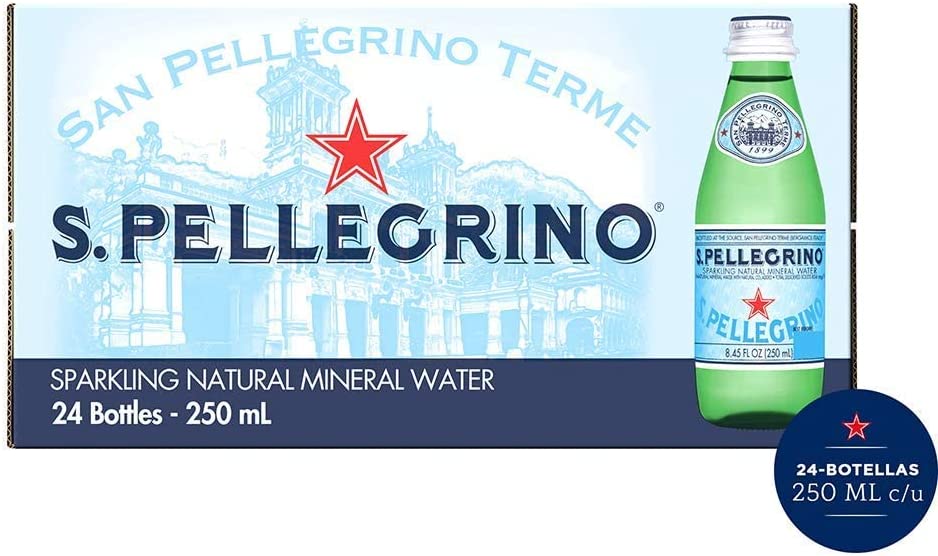 San Pellegrino Sparkling Water 24 X 250ml {Glass Bottles}