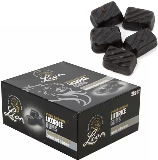 Lion Liquorice Gums  2kg Box - NWT FM SOLUTIONS - YOUR CATERING WHOLESALER