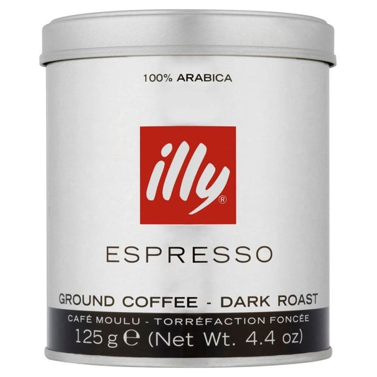 Illy Dark Roast Ground Coffee 125g - NWT FM SOLUTIONS - YOUR CATERING WHOLESALER