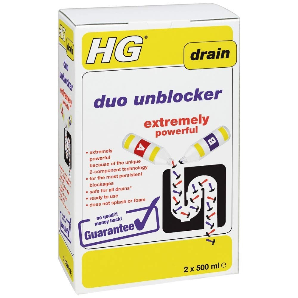 HG Drain Duo Unblocker 2x500ml - NWT FM SOLUTIONS - YOUR CATERING WHOLESALER