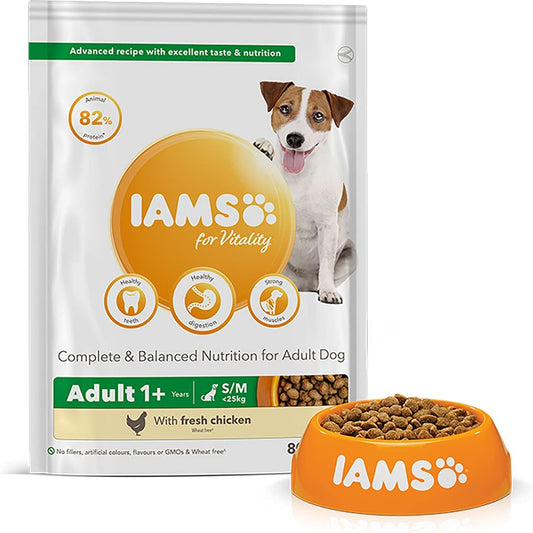 IAMS for Vitality Small/Medium Adult Dog Food Fresh Chicken 800g - NWT FM SOLUTIONS - YOUR CATERING WHOLESALER