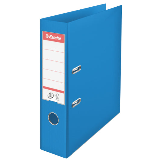 Esselte No.1 VIVIDA Lever Arch File Polypropylene A4 75mm Spine Width Blue (Pack 10) 624067 - NWT FM SOLUTIONS - YOUR CATERING WHOLESALER