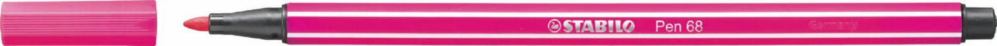 STABILO Pen 68 Fibre Tip Pen 1mm Line Assorted Colours (Wallet 10) - 6810/PL