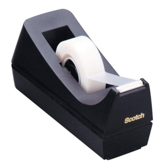 Scotch C38 Magic Tape Dispenser for 19mm Tapes Black 7000028837 - NWT FM SOLUTIONS - YOUR CATERING WHOLESALER