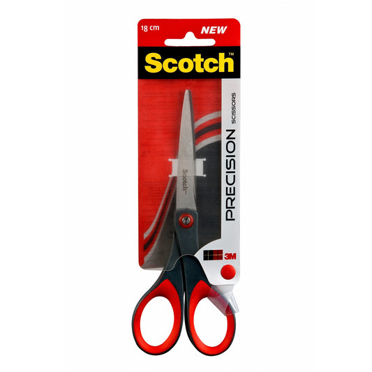 Scotch Precision Scissors 180mm Red/Grey 1447 - 7000033999 - NWT FM SOLUTIONS - YOUR CATERING WHOLESALER
