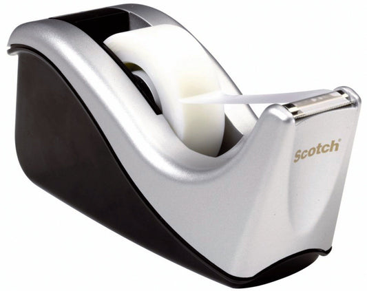Scotch Magic Tape Contour Dispenser Grey with 1 Roll of Tape 19mmx33m C60-ST - 7100045591 - NWT FM SOLUTIONS - YOUR CATERING WHOLESALER