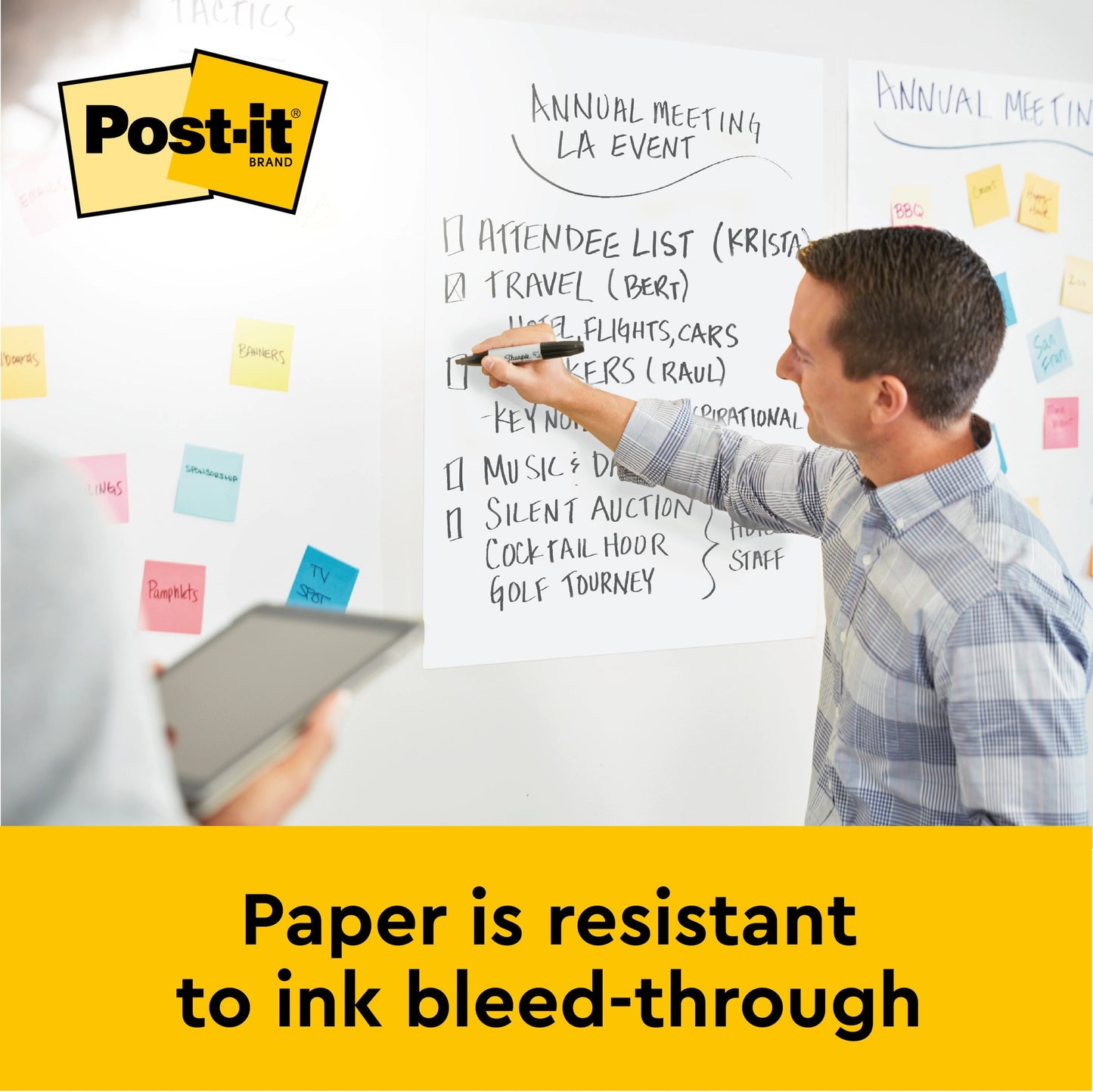 Post-it Table Top Meeting Chart Flipchart Pad Plain 584x508mm 20 Sheets White 563R - 7100171586