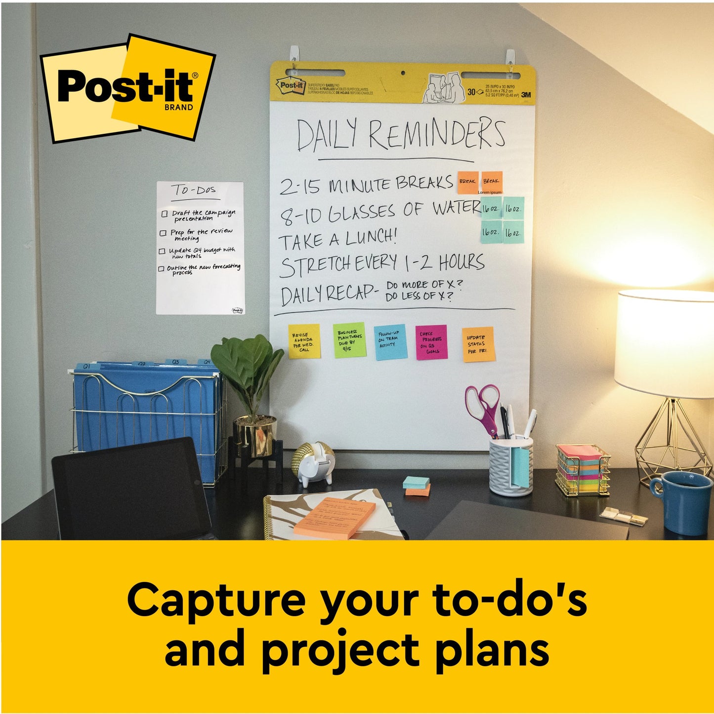 Post-it Table Top Meeting Chart Flipchart Pad Plain 584x508mm 20 Sheets White 563R - 7100171586