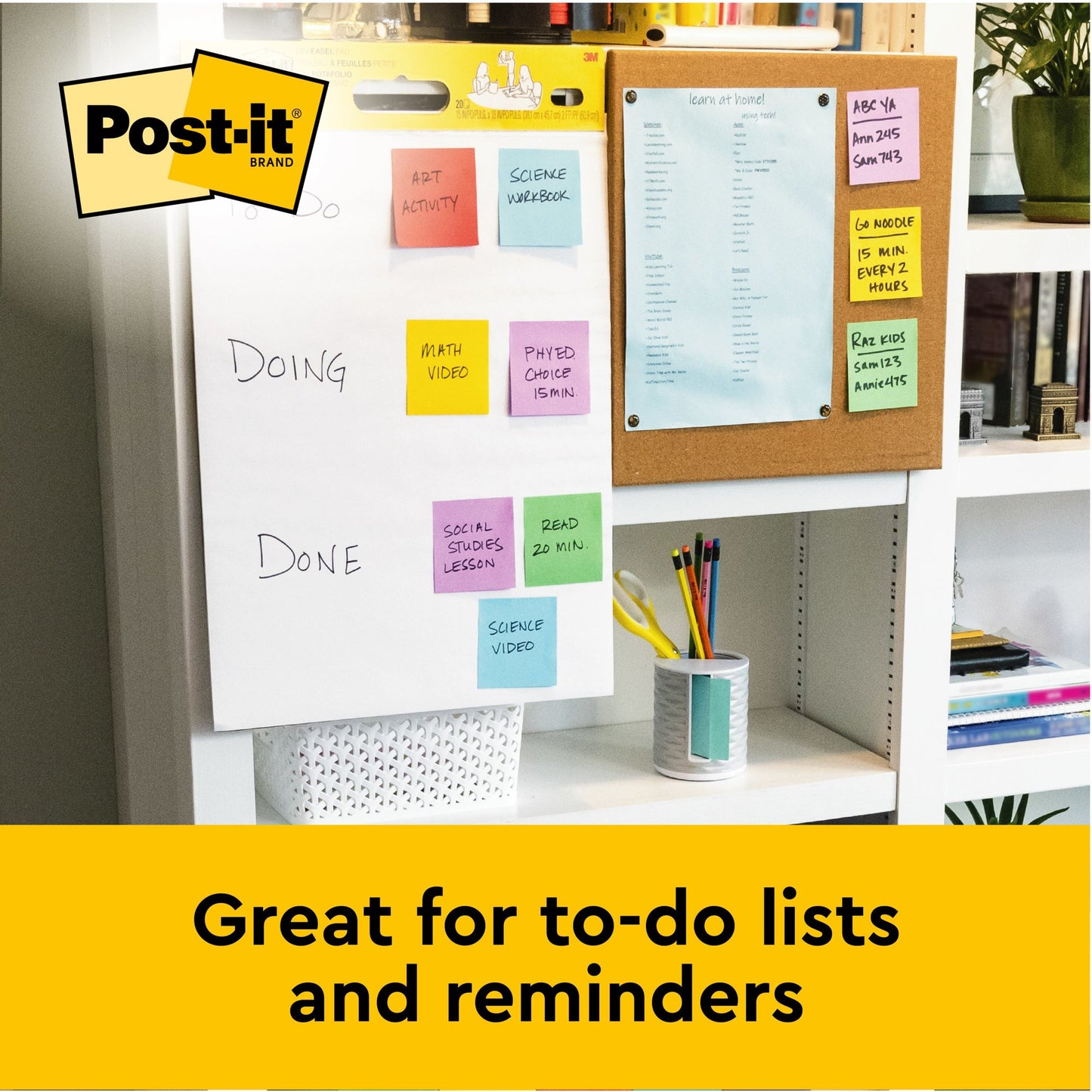 Post-it Table Top Meeting Chart Flipchart Pad Plain 584x508mm 20 Sheets White 563R - 7100171586