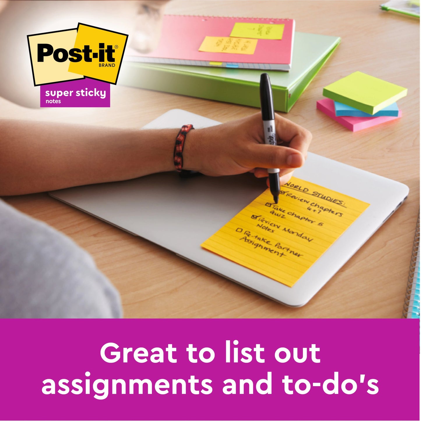 Post-it Notes Large Format Ruled 102x152mm 100 Sheets Yellow (Pack 6) 660 - 7100172753