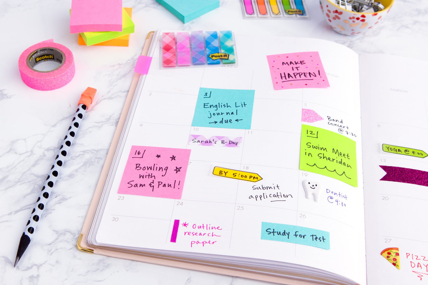 Post-it Notes Cube 76x76mm 450 Sheets Neon Pink 2028 NP - 7000080743