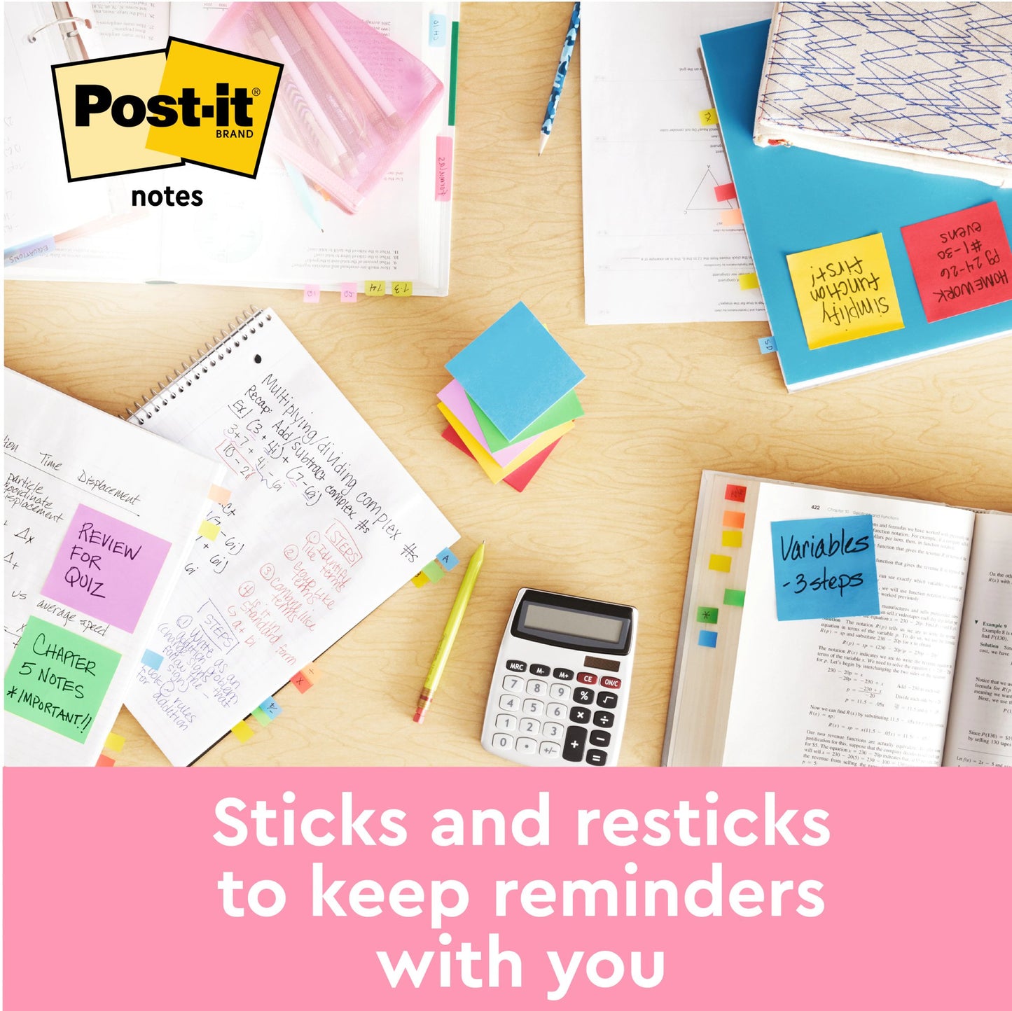 Post-it Notes Cube 76x76mm 450 Sheets Neon Pink 2028 NP - 7000080743