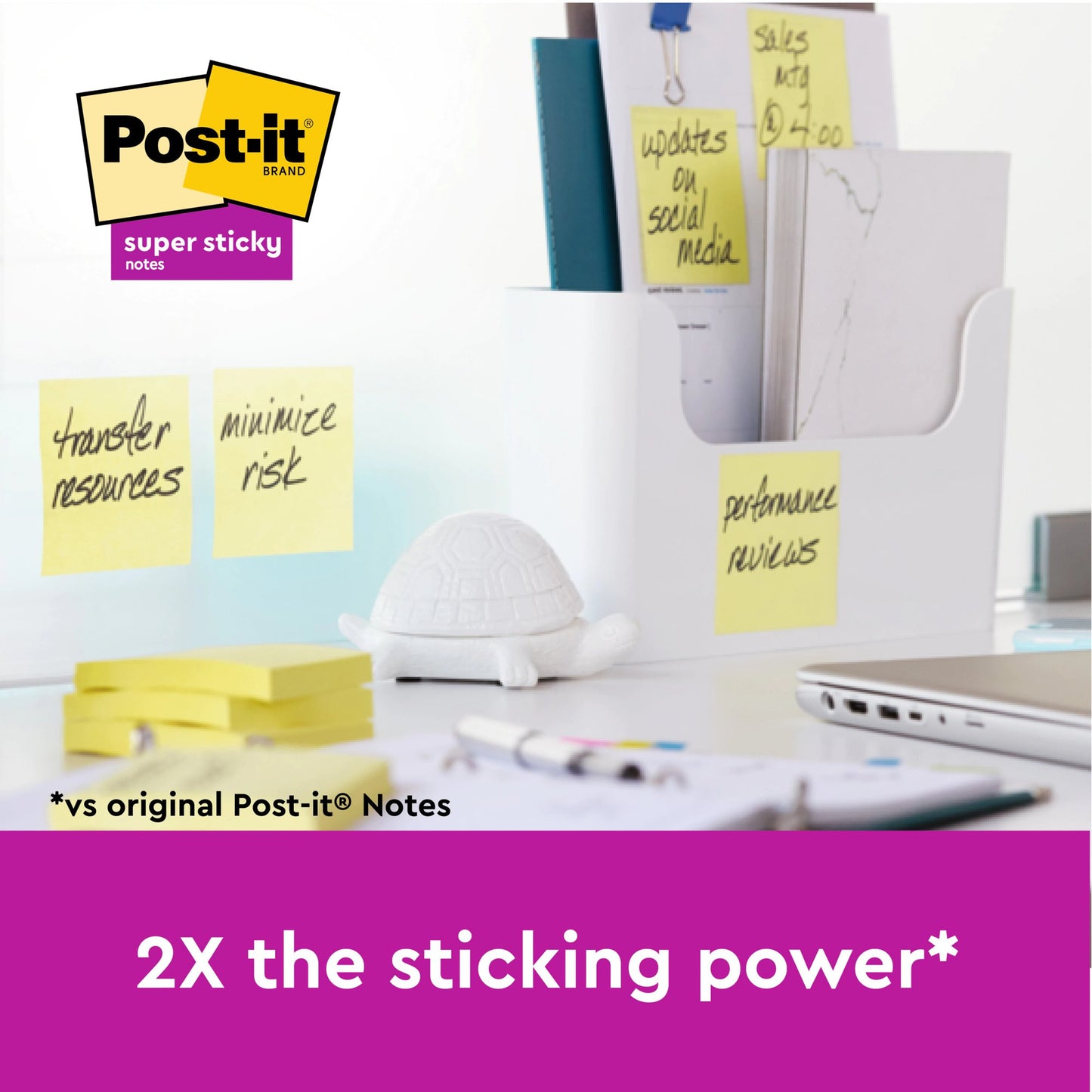 Post-it Super Sticky Z-Notes 76 mm x 76 mm Canary Yellow (Pack 16 + 4 FREE) 7100234211