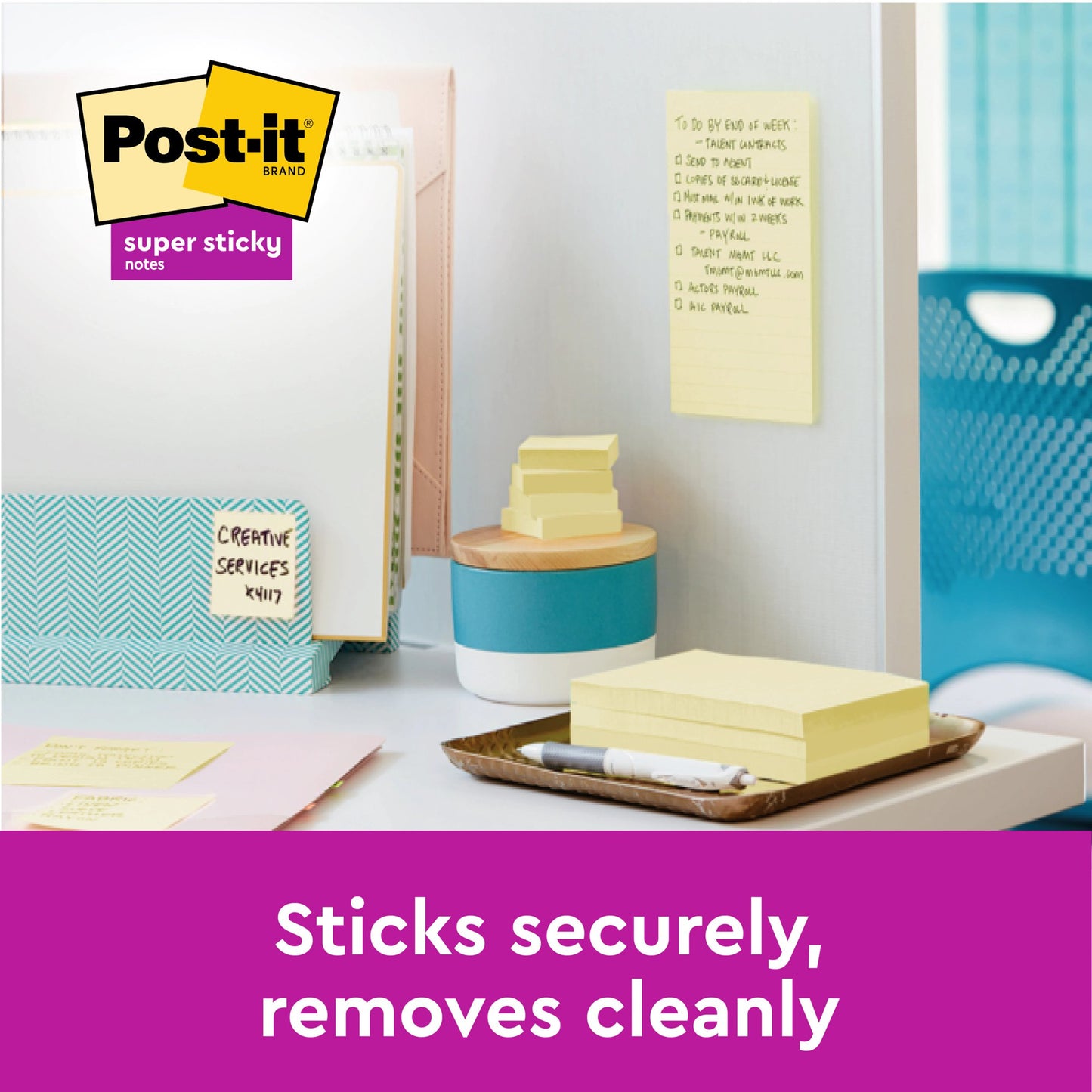 Post-it Super Sticky Z-Notes 76 mm x 76 mm Canary Yellow (Pack 16 + 4 FREE) 7100234211