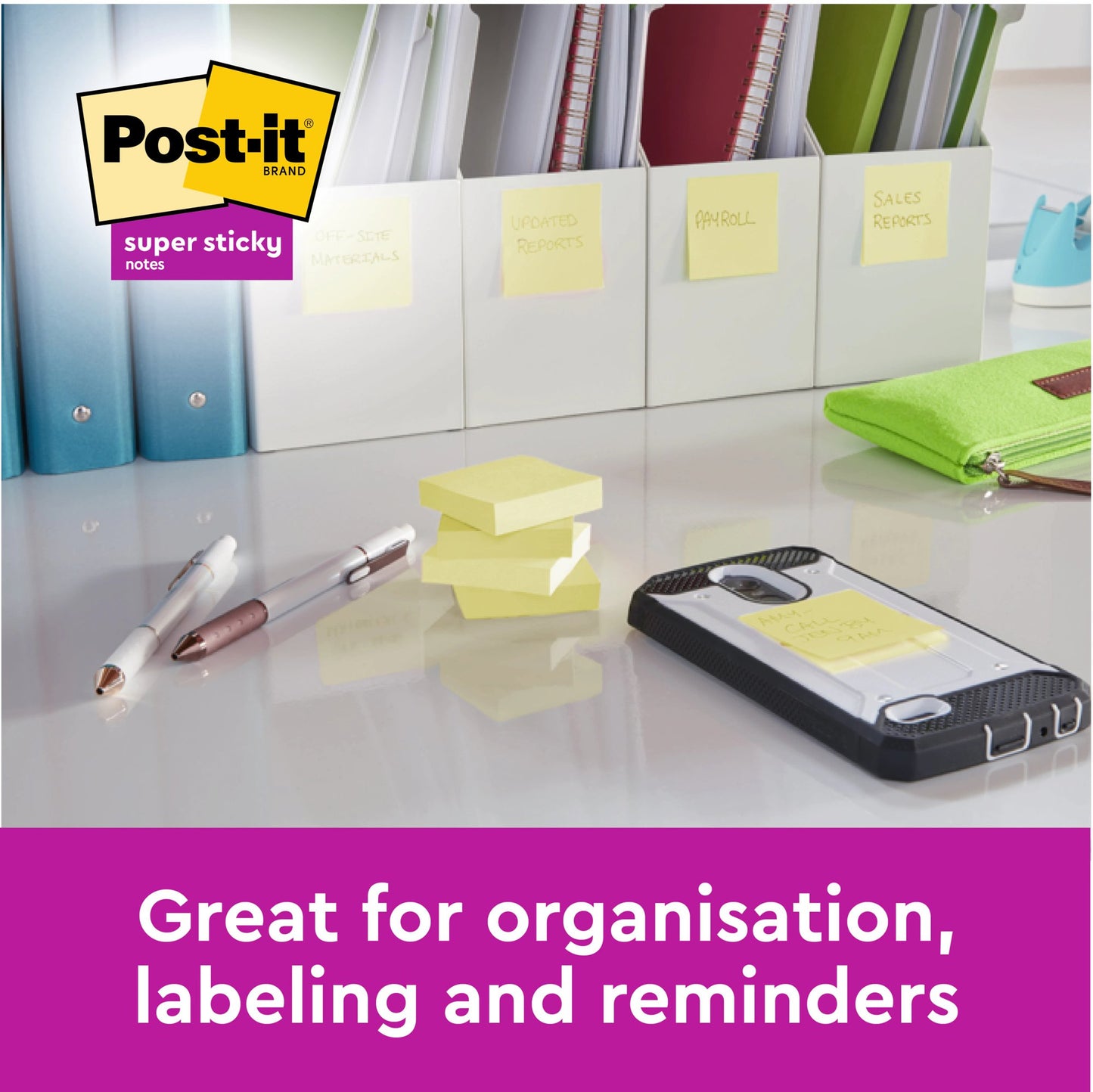 Post-it Super Sticky Z-Notes 76 mm x 76 mm Canary Yellow (Pack 16 + 4 FREE) 7100234211