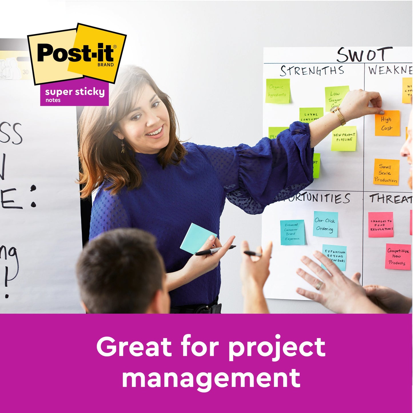 Post-it Notes Super Sticky 76x76mm 90 Sheets Assorted Colours (Pack 24) 654-SS-VP24COL-EU - 7100234515