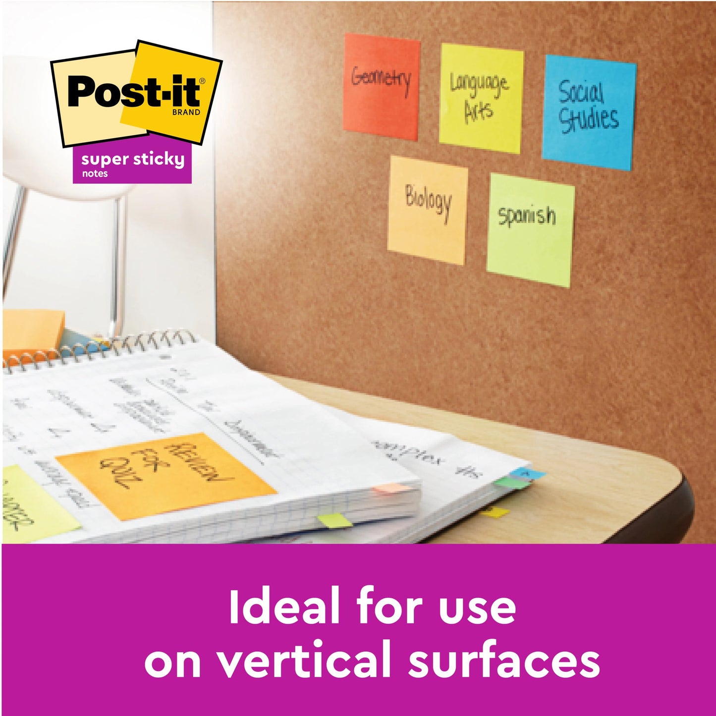 Post-it Notes Super Sticky 76x76mm 90 Sheets Assorted Colours (Pack 24) 654-SS-VP24COL-EU - 7100234515