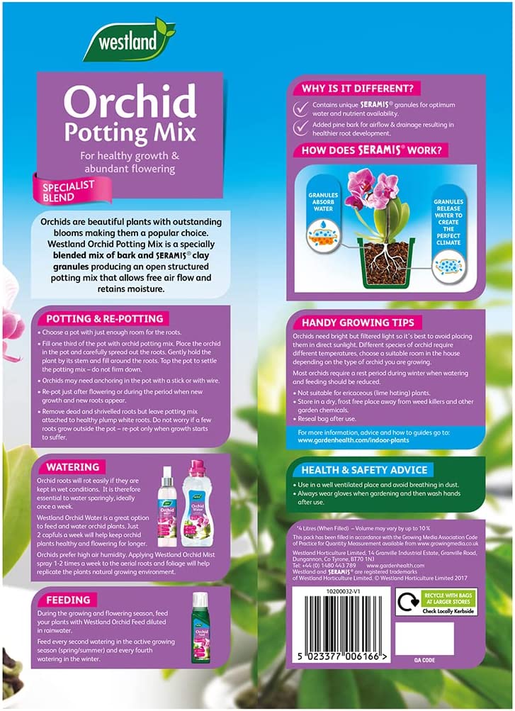 Westland Orchid Potting Mix Enriched with Seramis 4 Litre
