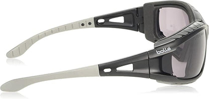 Bolle TRACPSF Tracker Glasses Nylon Frame Anti-Scratch and Fog Lens, Black/Smoke