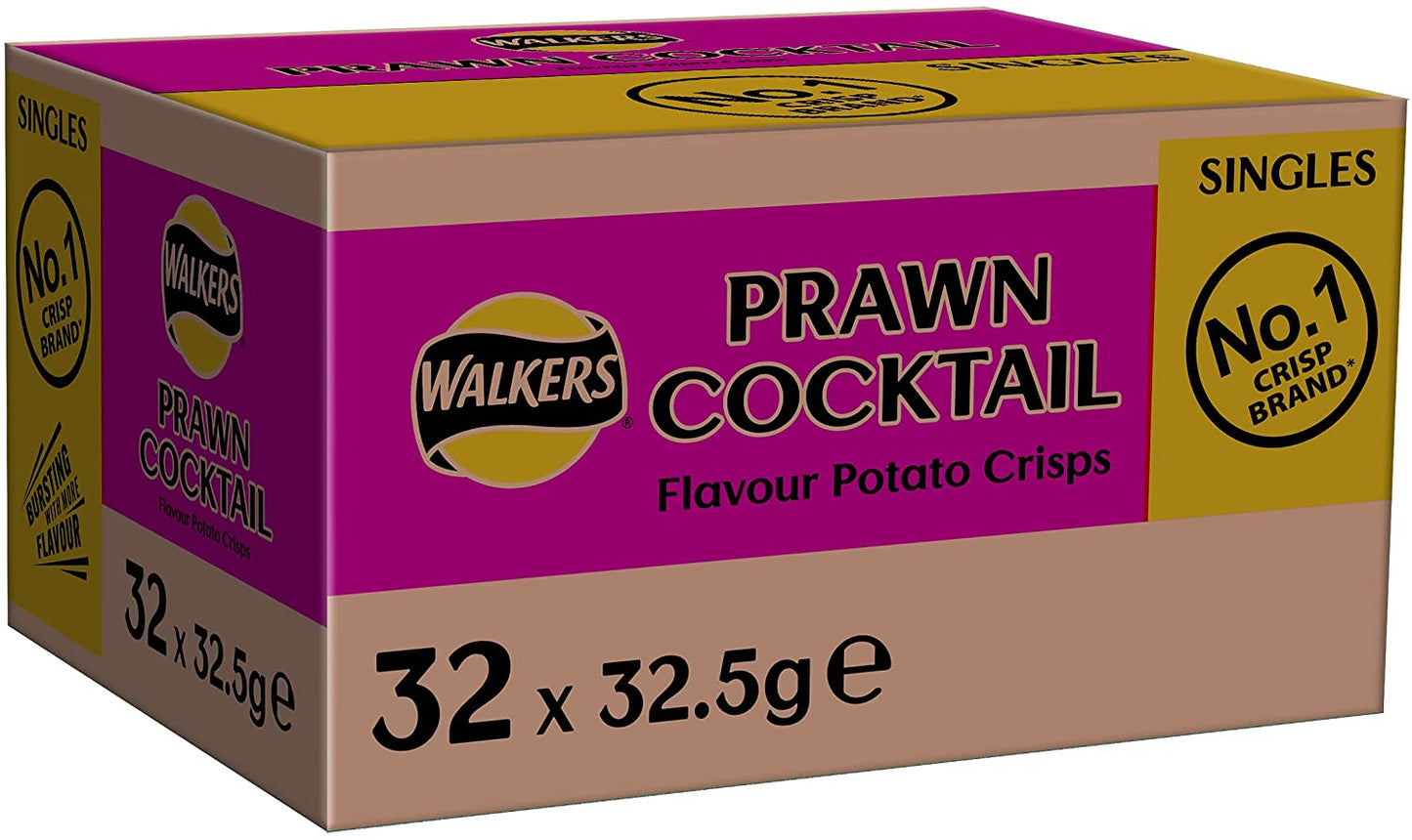 Walkers Crisps Prawn Cocktail Pack 32's