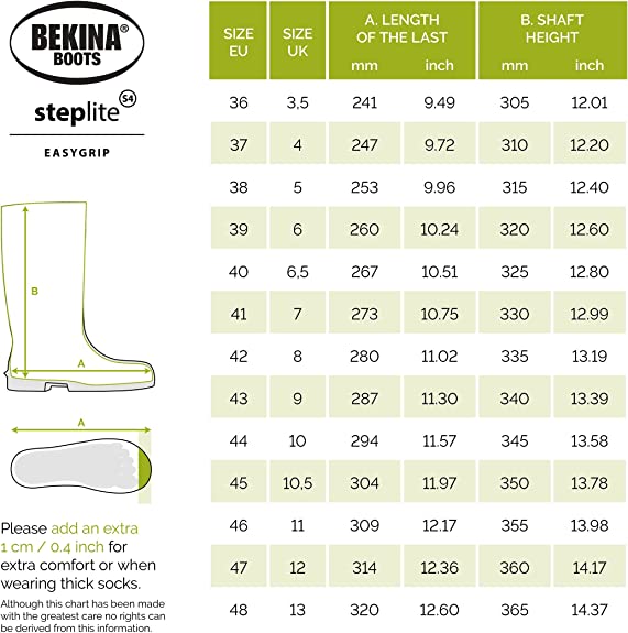 Bekina Steplite Easy Grip White Safety Wellies Size 8 - NWT FM SOLUTIONS - YOUR CATERING WHOLESALER