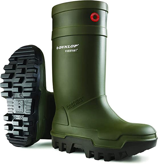 Dunlop Purofort Thermo Green Size 13 Boots - NWT FM SOLUTIONS - YOUR CATERING WHOLESALER