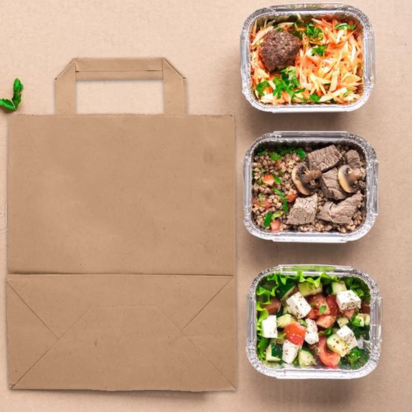 Durakraft Eco Friendly Paper Bags with Handles x 250 {Medium Brown}