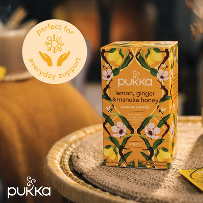 Pukka Tea Lemon, Ginger & Manuka Honey Envelopes 20's