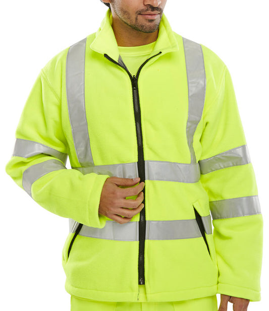 Beeswift Carnoustie XXL Yellow Hi-Vis Jacket - NWT FM SOLUTIONS - YOUR CATERING WHOLESALER