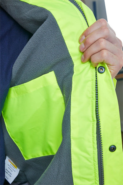 Hi-Vis Yellow Bomber Jacket Large - NWT FM SOLUTIONS - YOUR CATERING WHOLESALER
