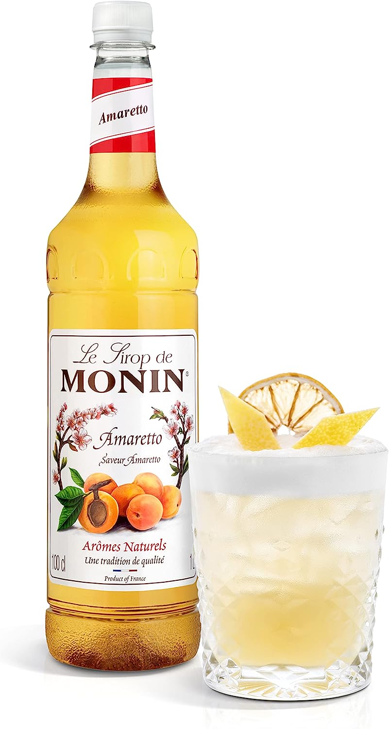 Monin Amaretto Coffee Syrup 1litre (Plastic) - NWT FM SOLUTIONS - YOUR CATERING WHOLESALER