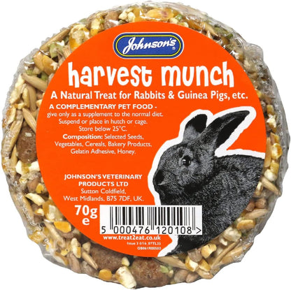 Johnsons Vet Harvest Munch for Rabbits,Guinea Pigs 70g