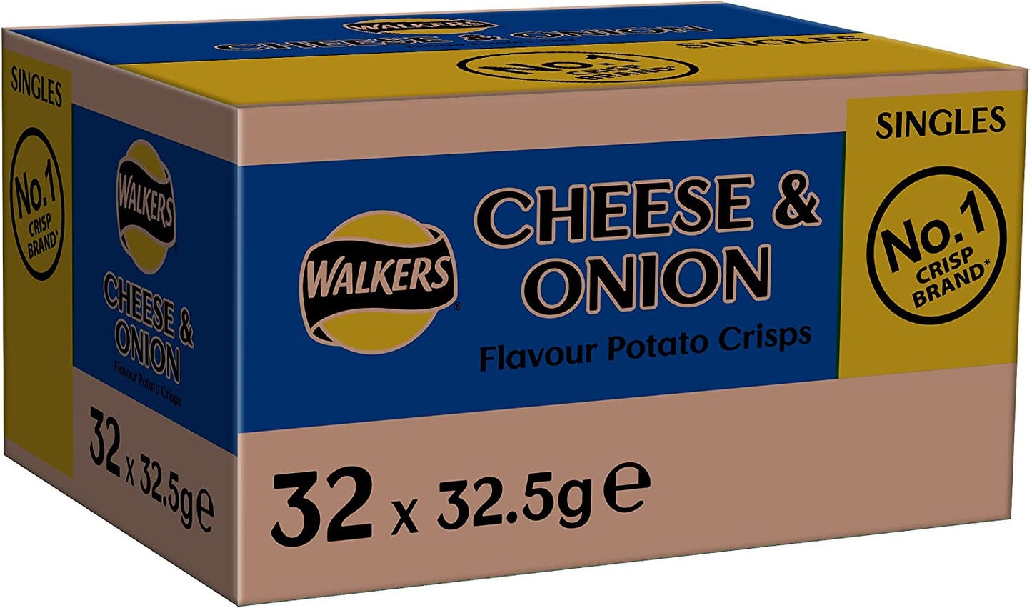 Walkers Crisps Cheese & Onion Pack 32's