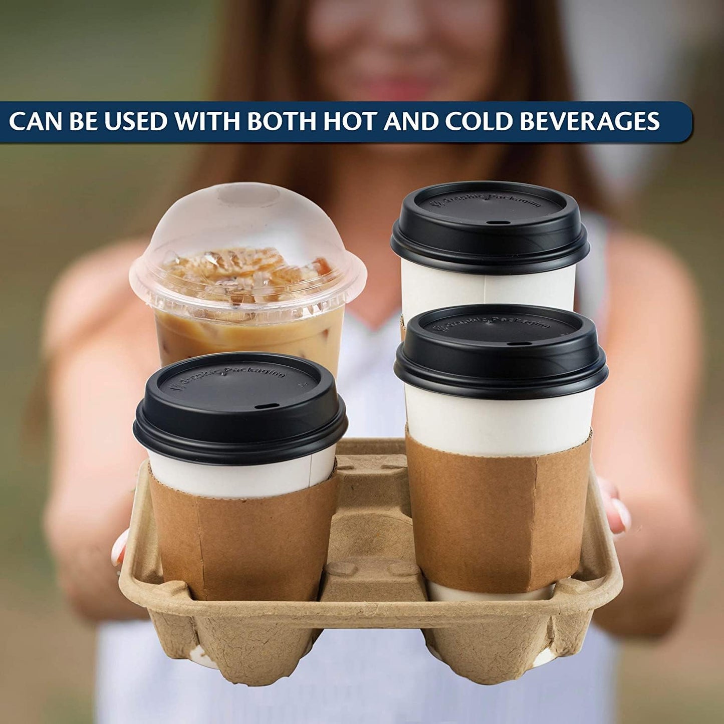 Belgravia Disposables Moulded Pulp 4 Cup Carrier x 180s {Biodegradable & Recyclable}