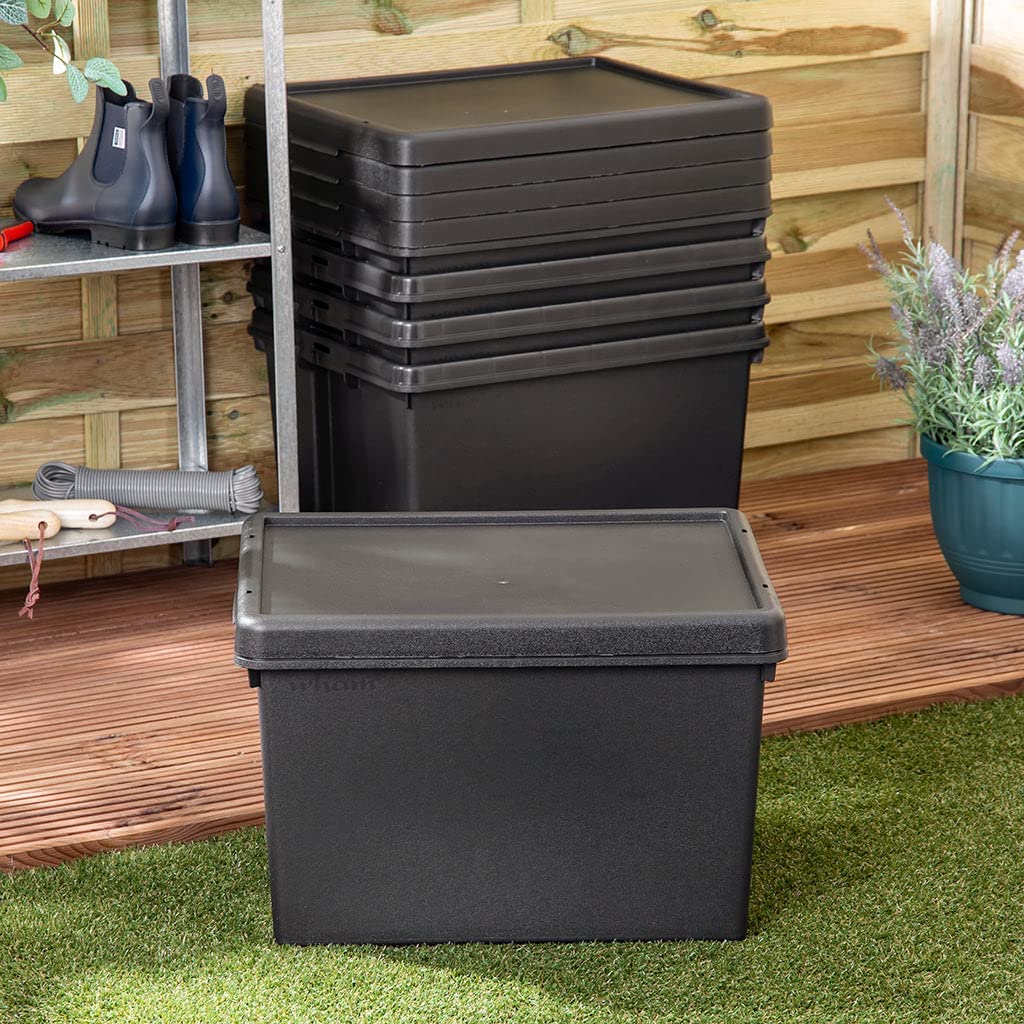 Wham Bam Black Recycled Storage Box 45 Litre