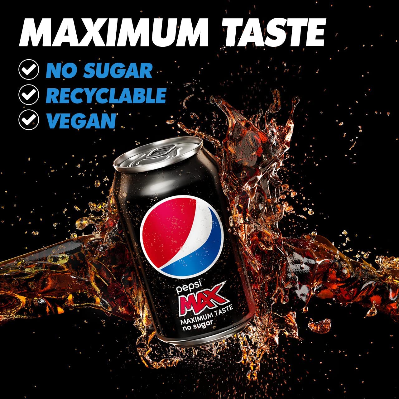 Pepsi Max Cola 330ml Cans (Pack of 24)