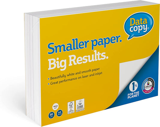 Data Copy Everyday A5 80gsm White Paper 1 Ream (500 Sheets) - NWT FM SOLUTIONS - YOUR CATERING WHOLESALER