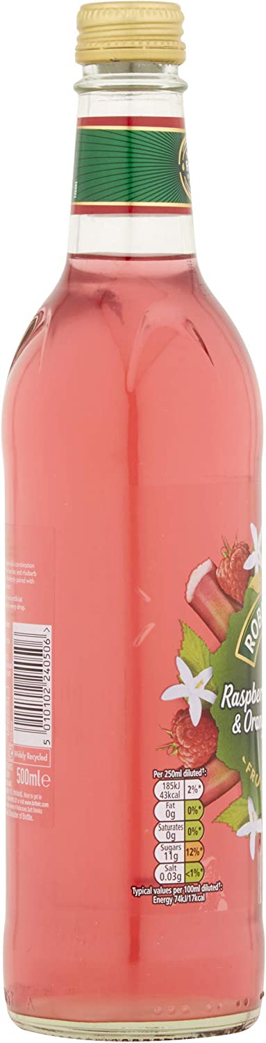 Robinsons Raspberry, Rhubarb & Orange Blossom 500ml (Glass)