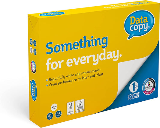 Data Copy Everyday A4 80gsm White Paper 1 Ream (500 Sheets) - NWT FM SOLUTIONS - YOUR CATERING WHOLESALER