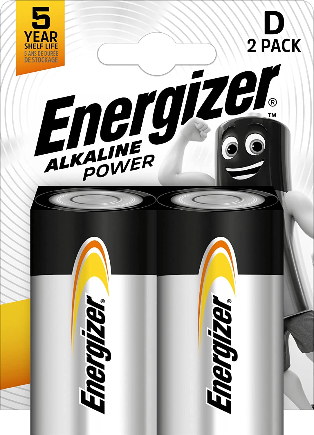 Energizer D Alkaline Power Battery Pack 2's