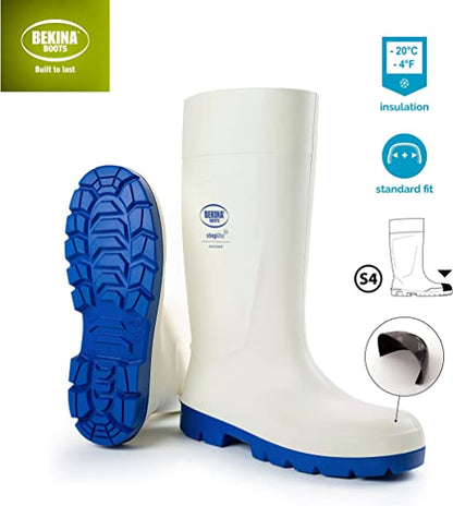 Bekina Steplite Easy Grip White Safety Wellies Size 6 - NWT FM SOLUTIONS - YOUR CATERING WHOLESALER
