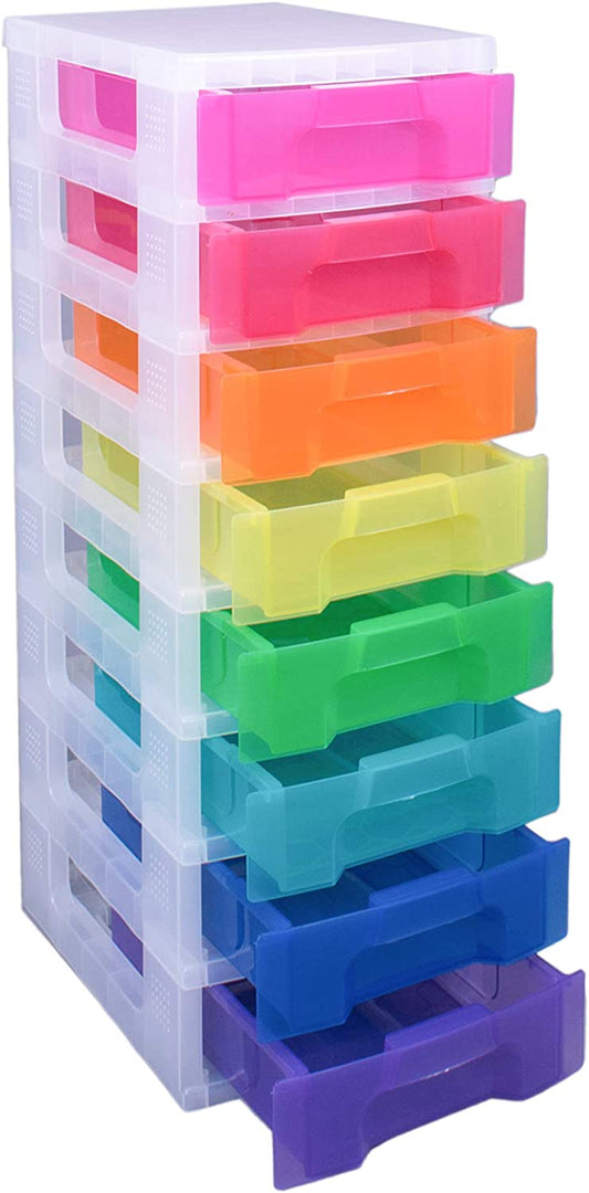 Really Useful Storage Boxes 8 x 7 Litre Tower Rainbow Drawers - NWT FM SOLUTIONS - YOUR CATERING WHOLESALER