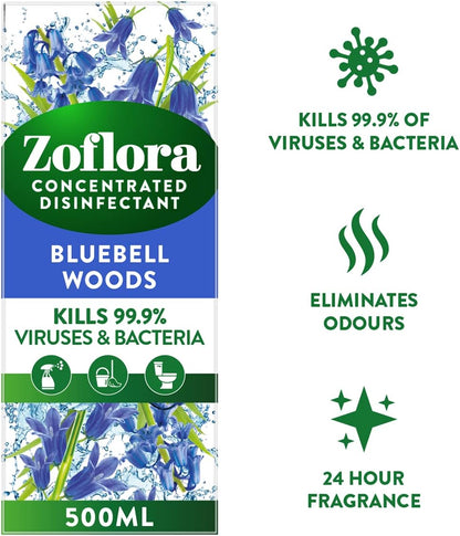 Zoflora Bluebell Woods Disinfectant 500ml