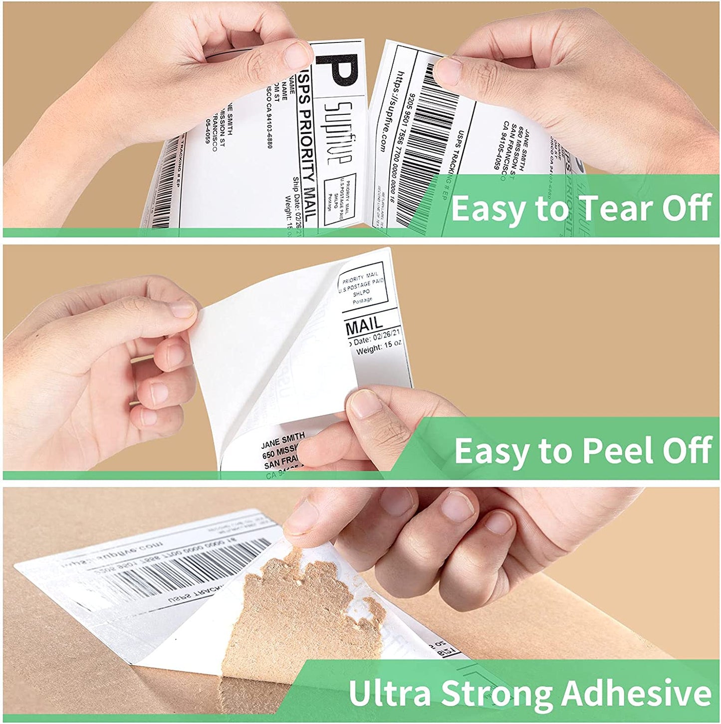 Roll-X Universal UPS Shipping Labels 6x4inch 250 Per Roll