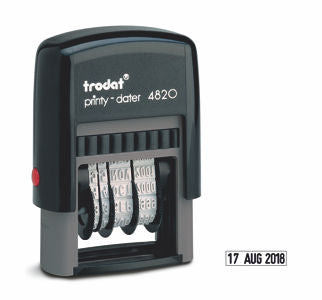 Trodat Printy 4820 Self Inking Line Date Stamp 25x4mm Black Ink - 74000 - NWT FM SOLUTIONS - YOUR CATERING WHOLESALER