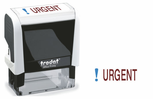 Trodat Office Printy 4912 Self Inking Word Stamp URGENT 46x18mm Blue/Red Ink - 77242 - NWT FM SOLUTIONS - YOUR CATERING WHOLESALER