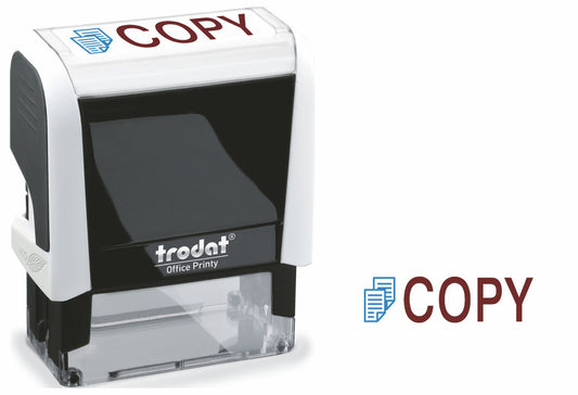 Trodat Office Printy 4912 Self Inking Word Stamp COPY 46x18mm Blue/Red Ink - 43241 - NWT FM SOLUTIONS - YOUR CATERING WHOLESALER