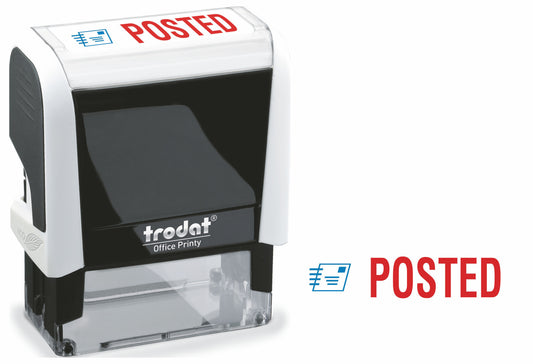 Trodat Office Printy 4912 Self Inking Word Stamp POSTED 46x18mm Blue/Red Ink - 77303 - NWT FM SOLUTIONS - YOUR CATERING WHOLESALER