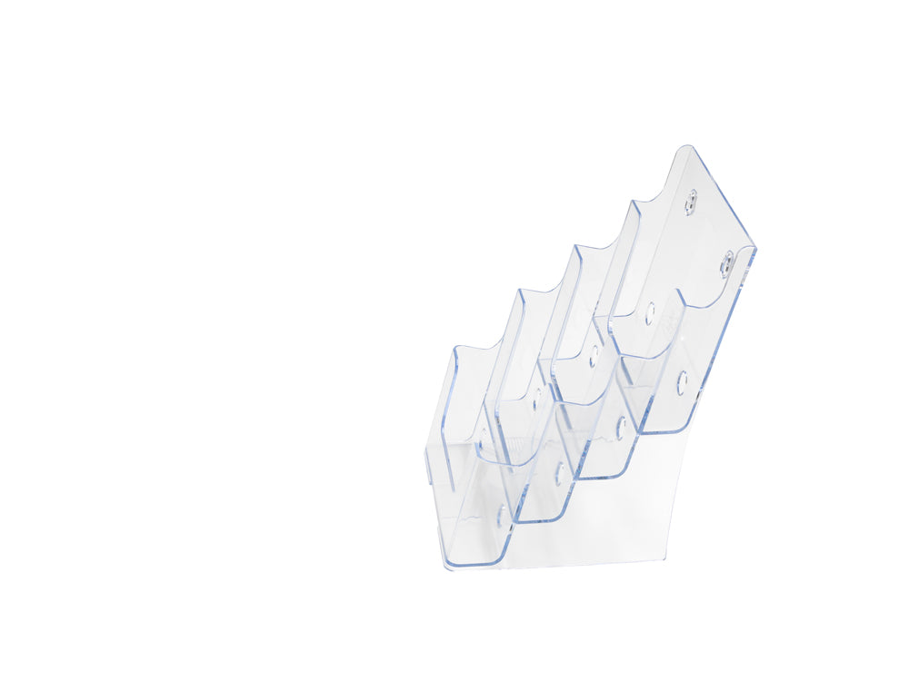 Deflecto Literature Holder 4 Tier A5 Portrait Clear 77901