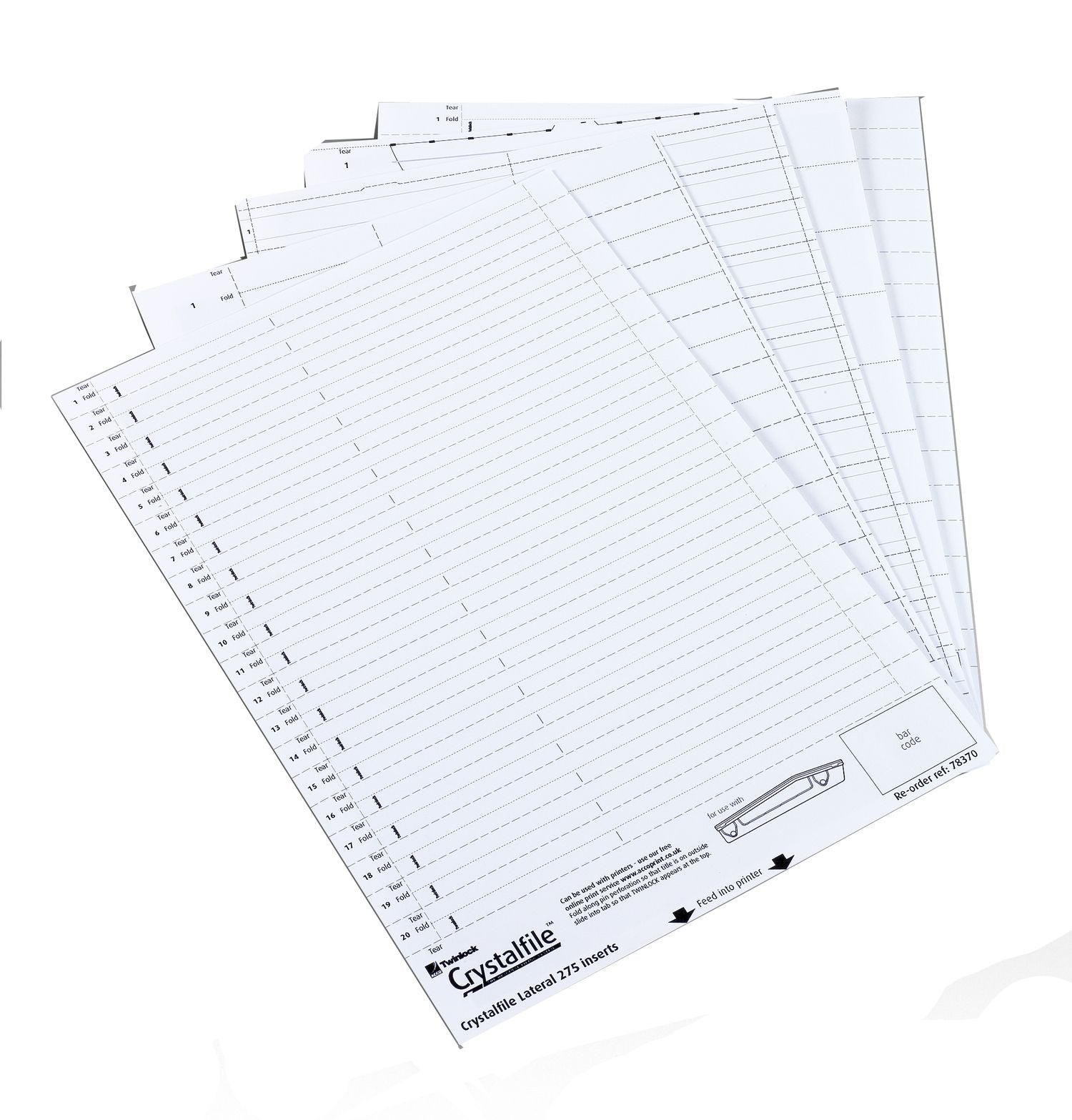 Rexel Crystalfile Suspension File Card Tab Inserts White (Pack 50) 78050 - NWT FM SOLUTIONS - YOUR CATERING WHOLESALER